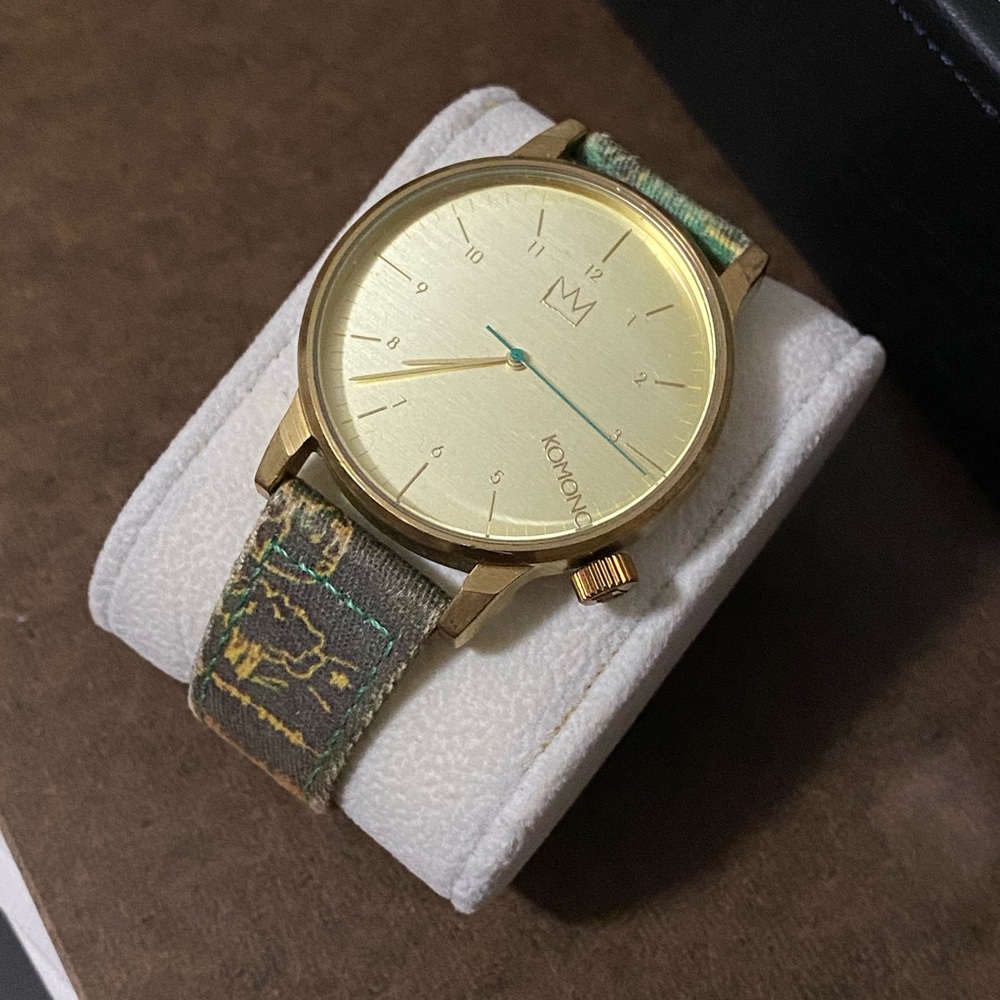 Komono watch with Jean-Michel Basquiat art band